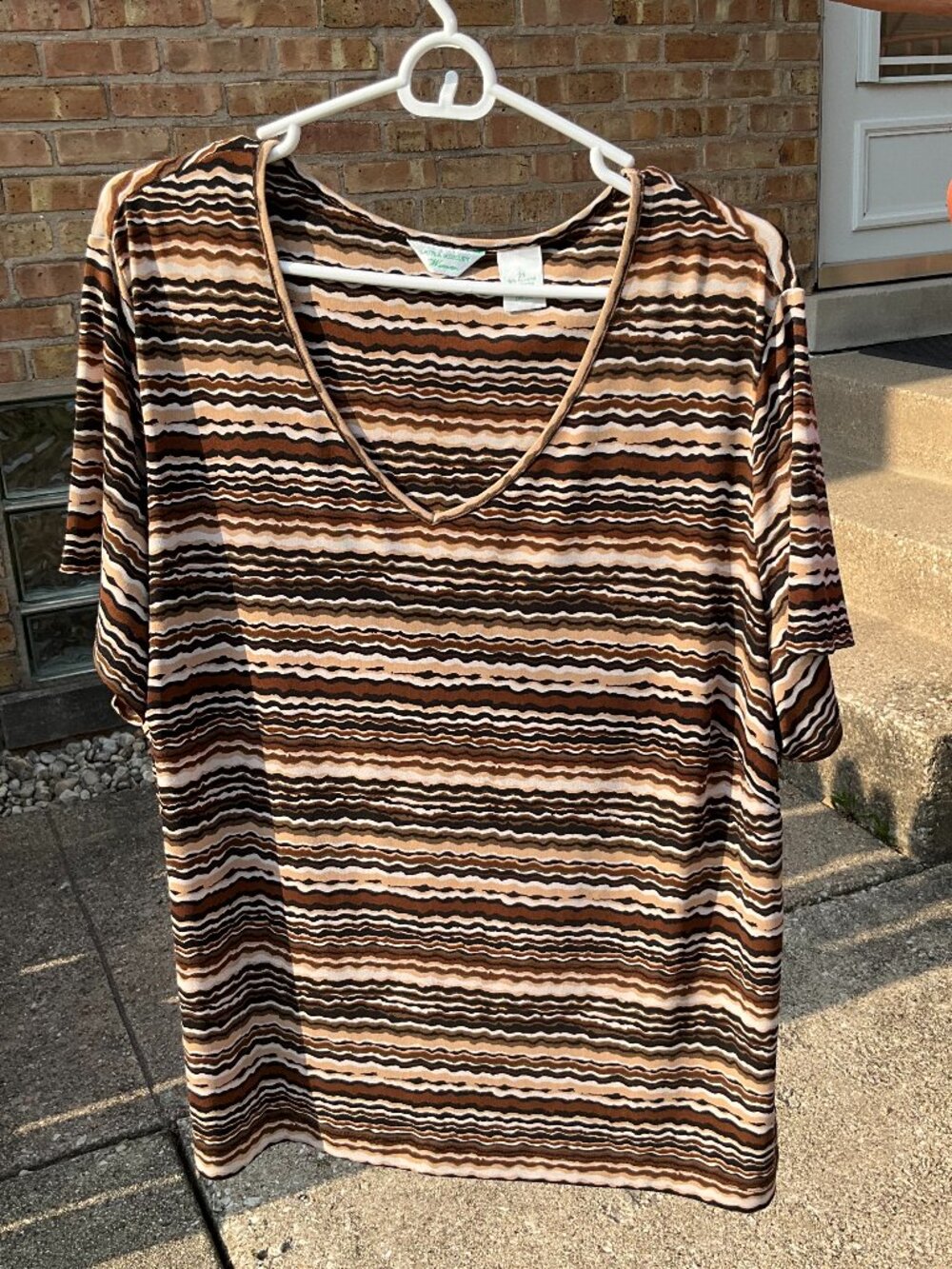 Laura Ashley Women's Brown Top, Size 2X